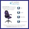 Flash Furniture X10 Gaming Chair, Ergonomic Office Chair, Height Adjustable Swivel Computer Chair with Flip-Up Arms, Purple/Black LeatherSoft CH-00095-PR-GG - alternate 2